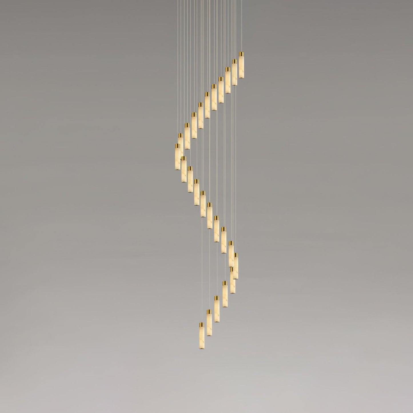 Celestial Alabaster Cascade Chandelier - Elegant Design, Adjustable He