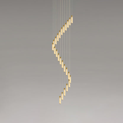 Celestial Alabaster Cascade Chandelier - Elegant Design, Adjustable He