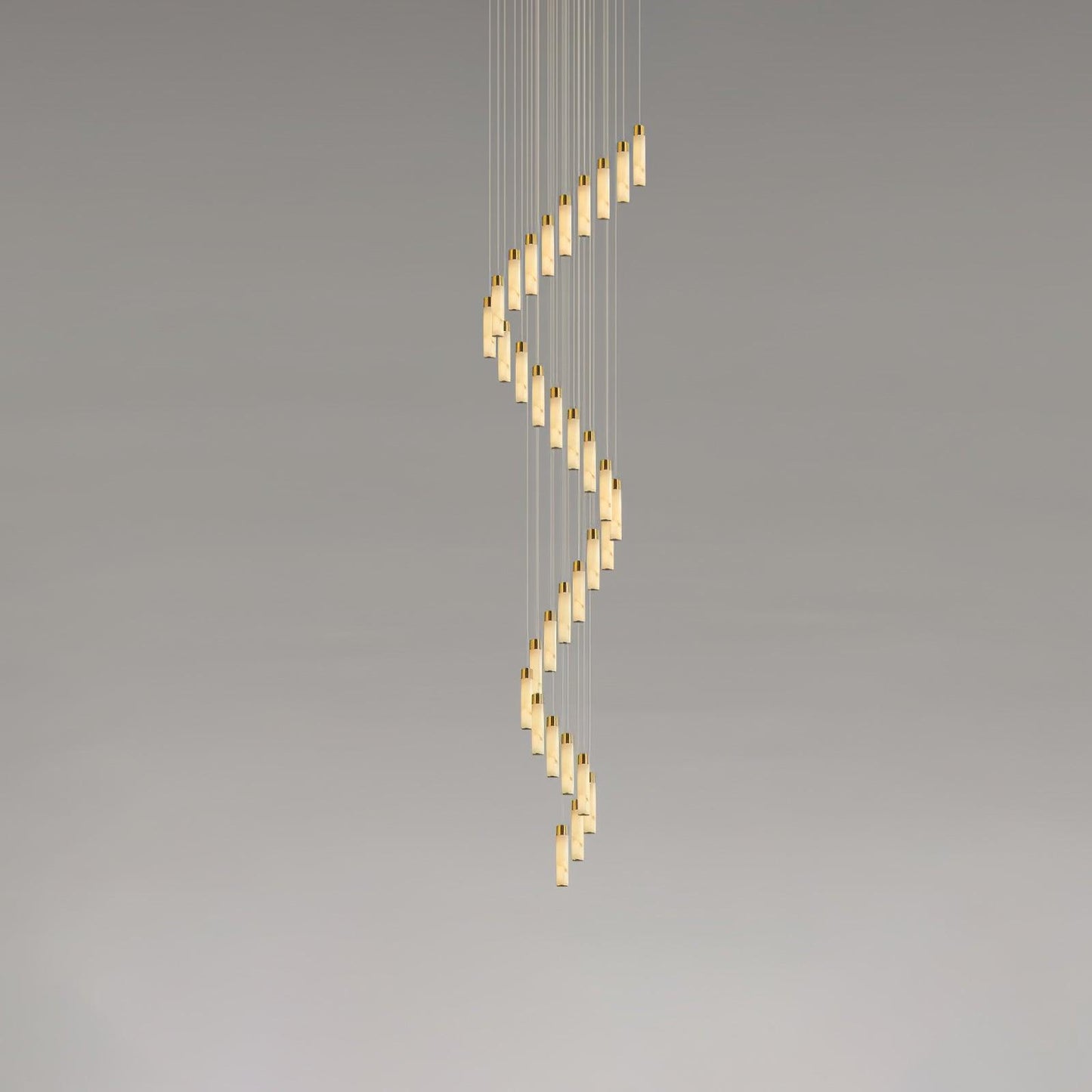 Celestial Alabaster Cascade Chandelier - Elegant Design, Adjustable He