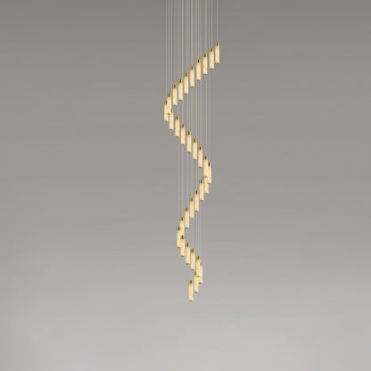 Celestial Alabaster Cascade Chandelier - Elegant Design, Adjustable He