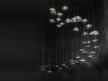 Manta Drift Chandelier - Modern Design with Adjustable Height & LED Li