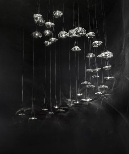Manta Drift Chandelier - Modern Design with Adjustable Height & LED Li