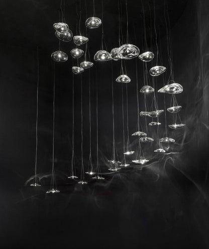 Manta Drift Chandelier - Modern Design with Adjustable Height & LED Li