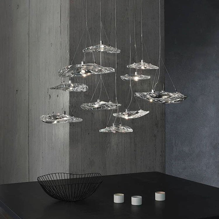 Manta Drift Chandelier - Modern Design with Adjustable Height & LED Li