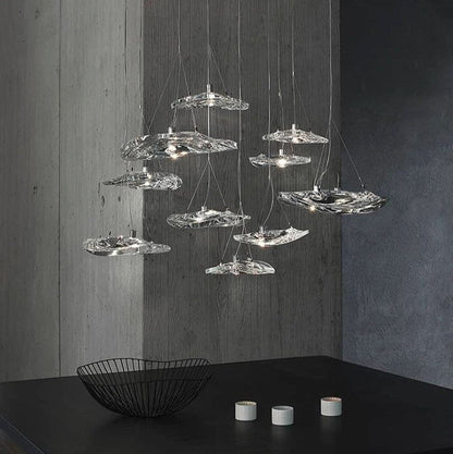 Manta Drift Chandelier - Modern Design with Adjustable Height & LED Li