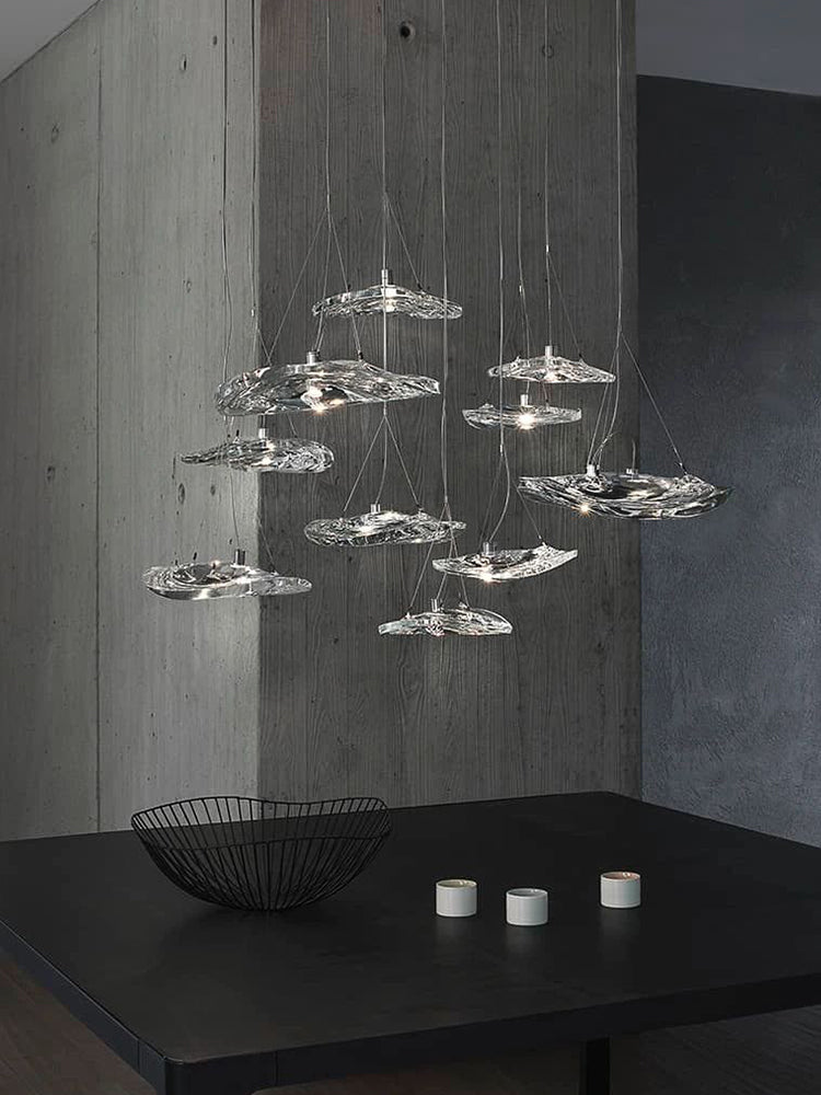 Manta Drift Chandelier - Modern Design with Adjustable Height & LED Li