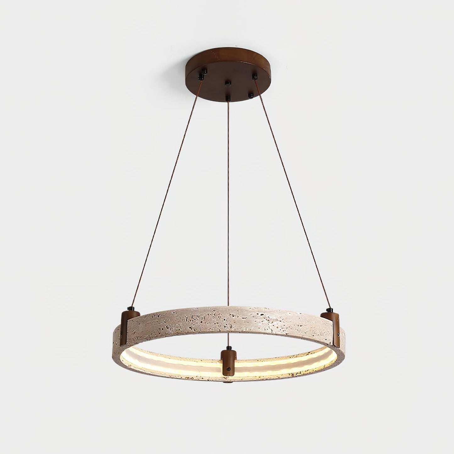 Celestial Orbit Travertine Chandelier - Elegant Design, Adjustable Hei
