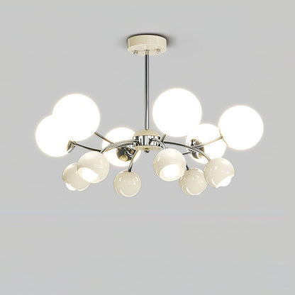 Celestial Spheres Chandelier - Elegant Design with Adjustable Height &