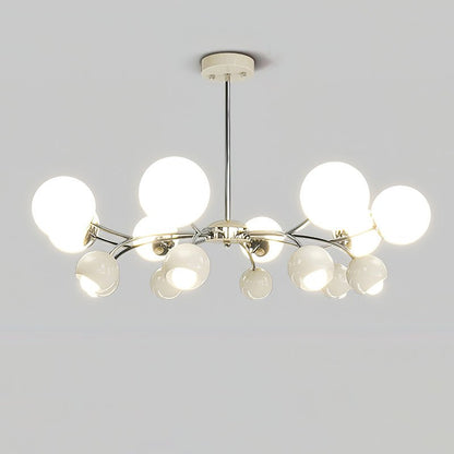Celestial Spheres Chandelier - Elegant Design with Adjustable Height &