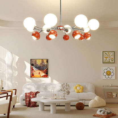 Celestial Spheres Chandelier - Elegant Design with Adjustable Height &