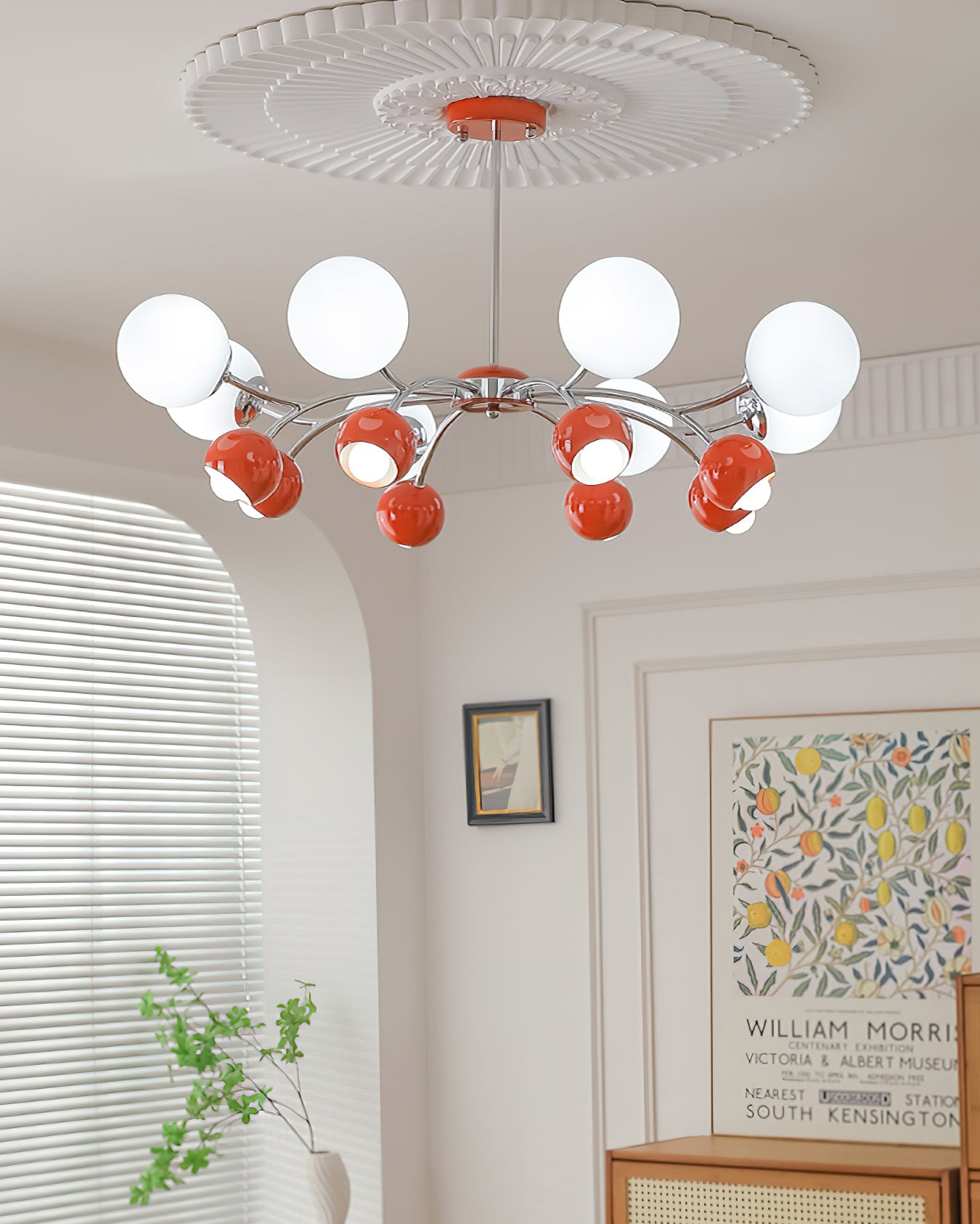 Celestial Spheres Chandelier - Elegant Design with Adjustable Height &