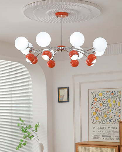 Celestial Spheres Chandelier - Elegant Design with Adjustable Height &