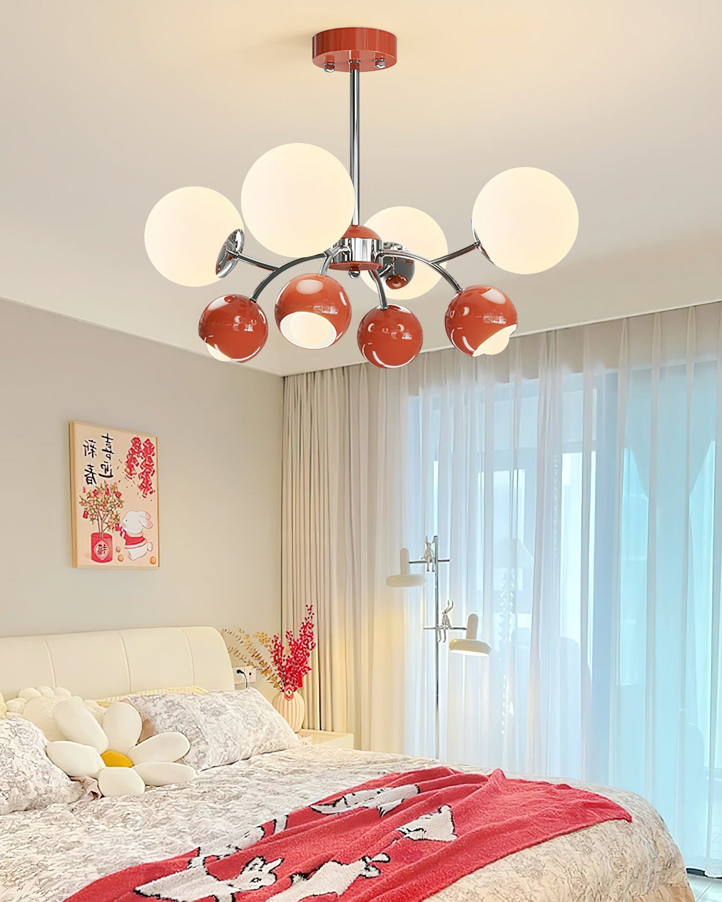Celestial Spheres Chandelier - Elegant Design with Adjustable Height &