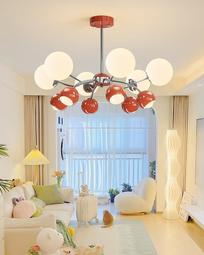 Celestial Spheres Chandelier - Elegant Design with Adjustable Height &