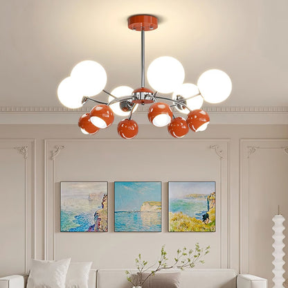 Celestial Spheres Chandelier - Elegant Design with Adjustable Height &