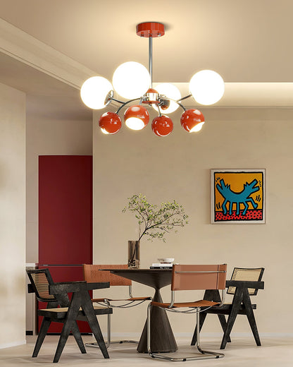 Celestial Spheres Chandelier - Elegant Design with Adjustable Height &