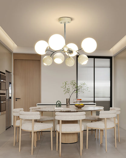 Celestial Spheres Chandelier - Elegant Design with Adjustable Height &