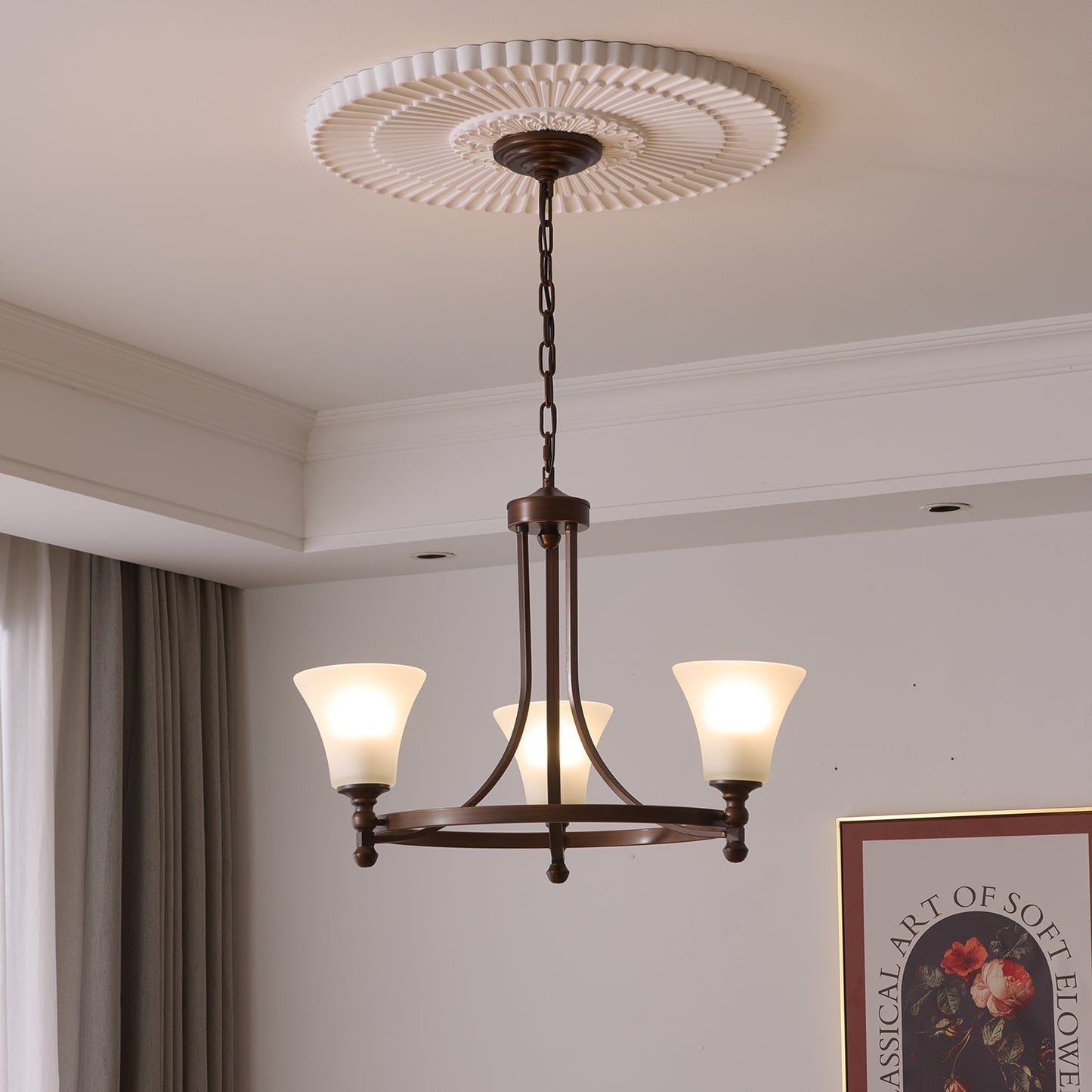 Celestine Glow Chandelier - Elegant Design with Adjustable Brightness