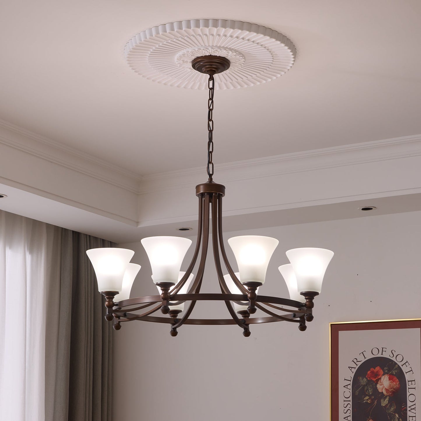 Celestine Glow Chandelier - Elegant Design with Adjustable Brightness