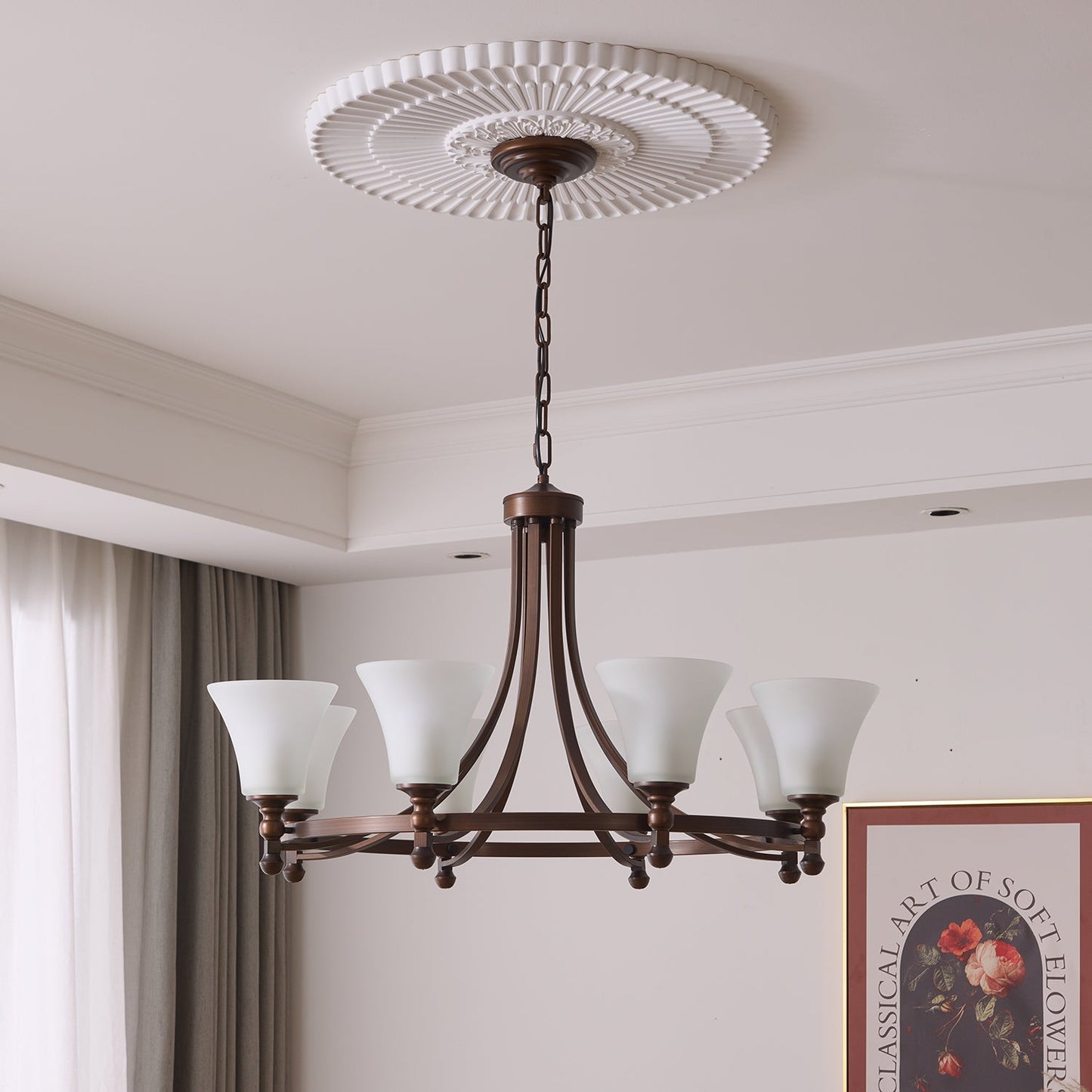Celestine Glow Chandelier - Elegant Design with Adjustable Brightness