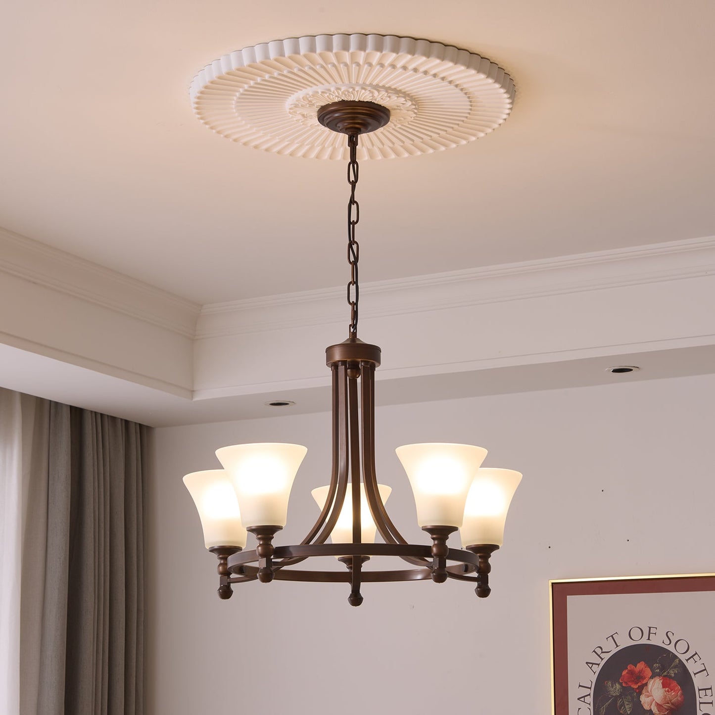 Celestine Glow Chandelier - Elegant Design with Adjustable Brightness