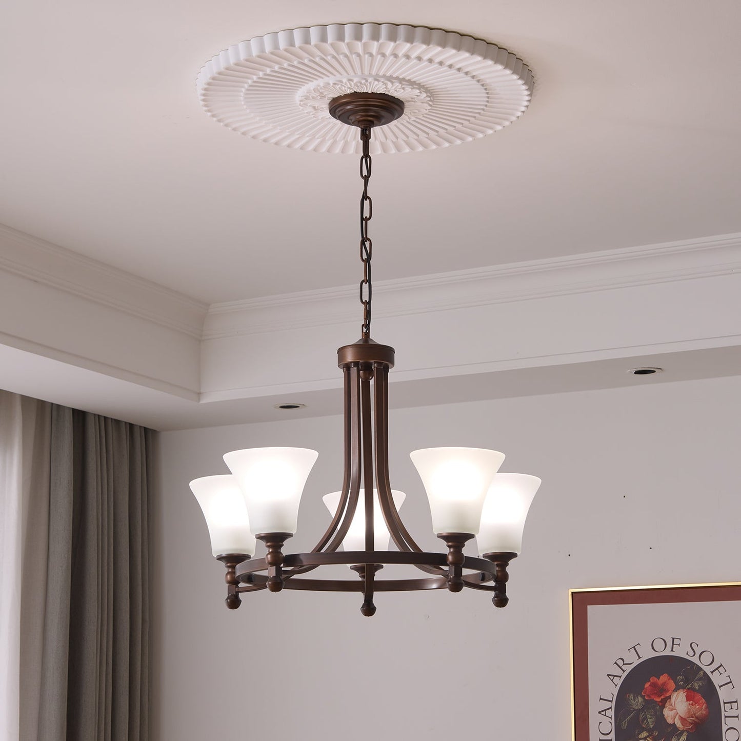Celestine Glow Chandelier - Elegant Design with Adjustable Brightness