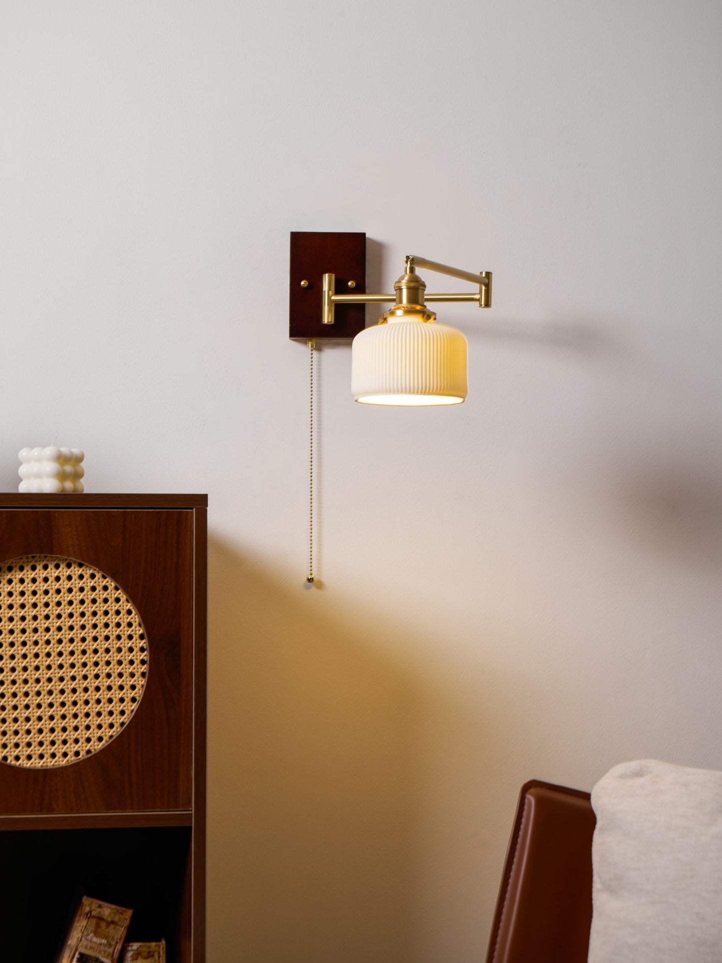 Modern Ceramic Geometry Wall Lamp with Adjustable Brightness & Unique