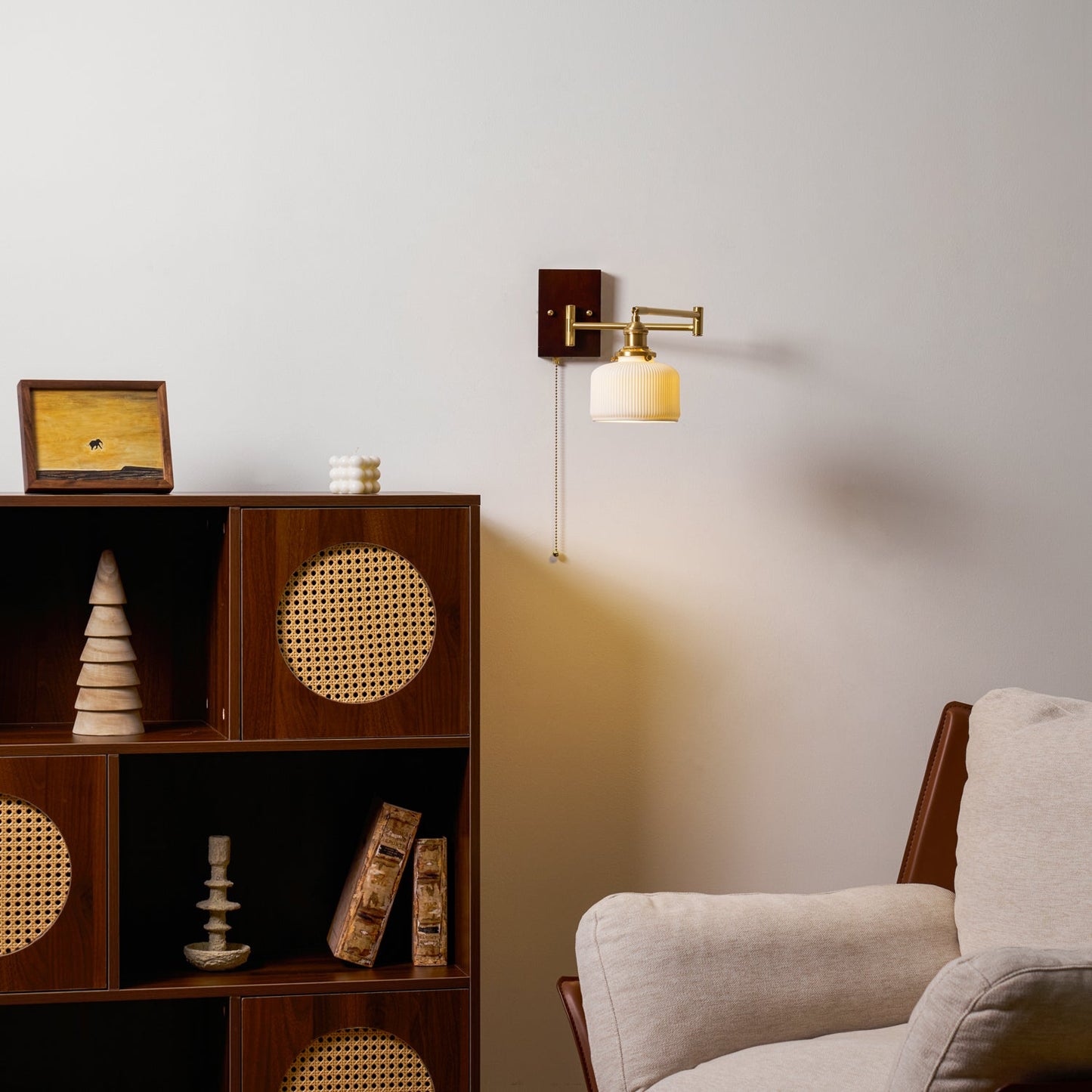 Modern Ceramic Geometry Wall Lamp with Adjustable Brightness & Unique