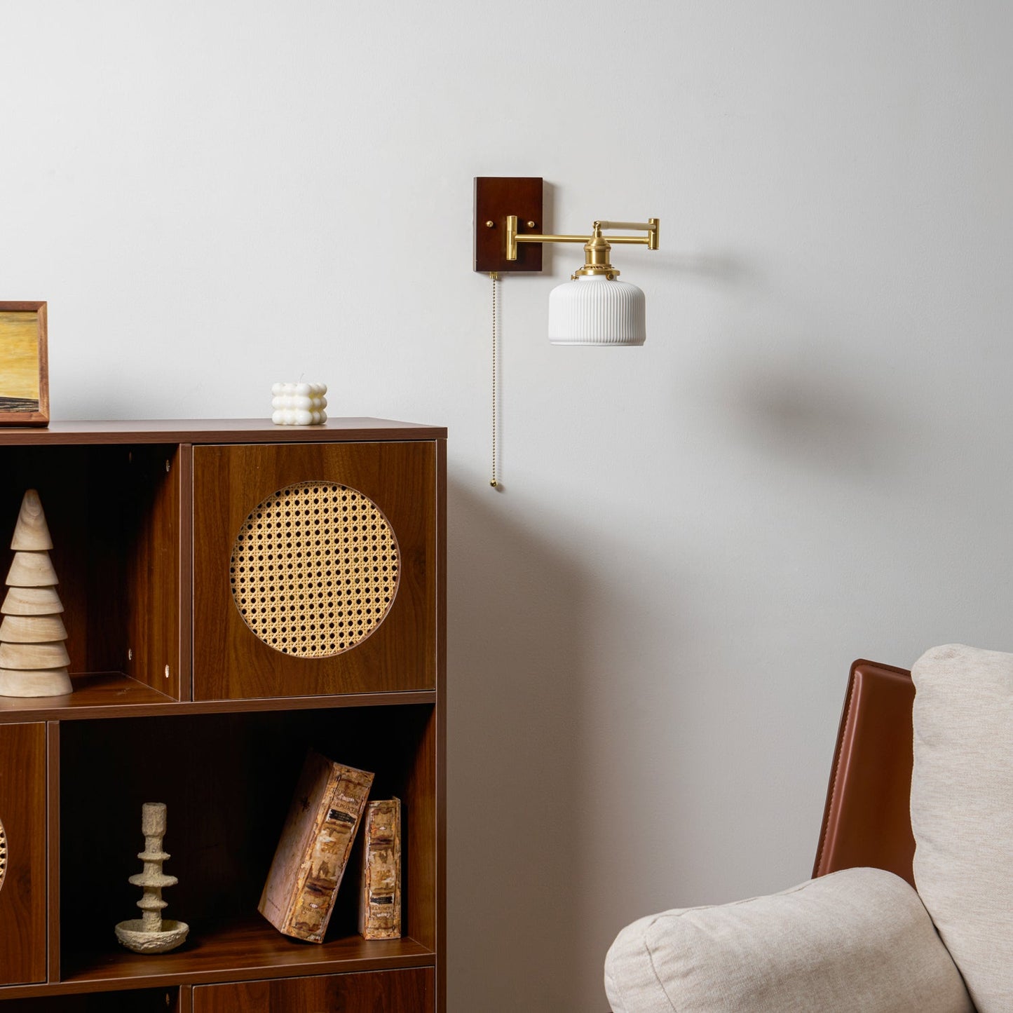 Modern Ceramic Geometry Wall Lamp with Adjustable Brightness & Unique