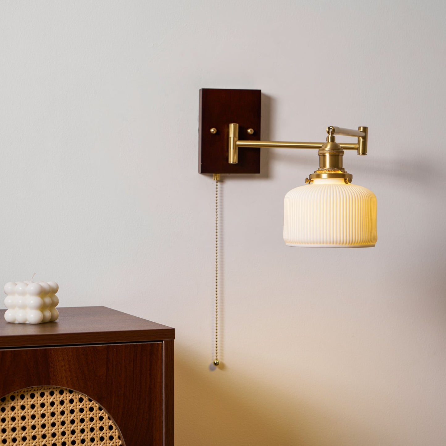Modern Ceramic Geometry Wall Lamp with Adjustable Brightness & Unique