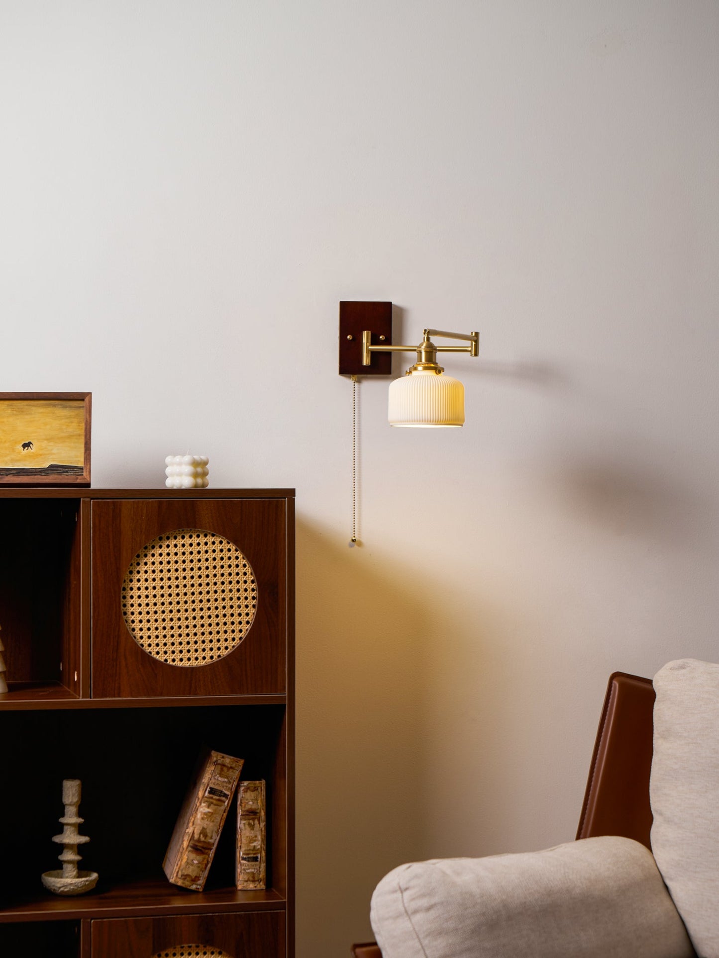 Modern Ceramic Geometry Wall Lamp with Adjustable Brightness & Unique