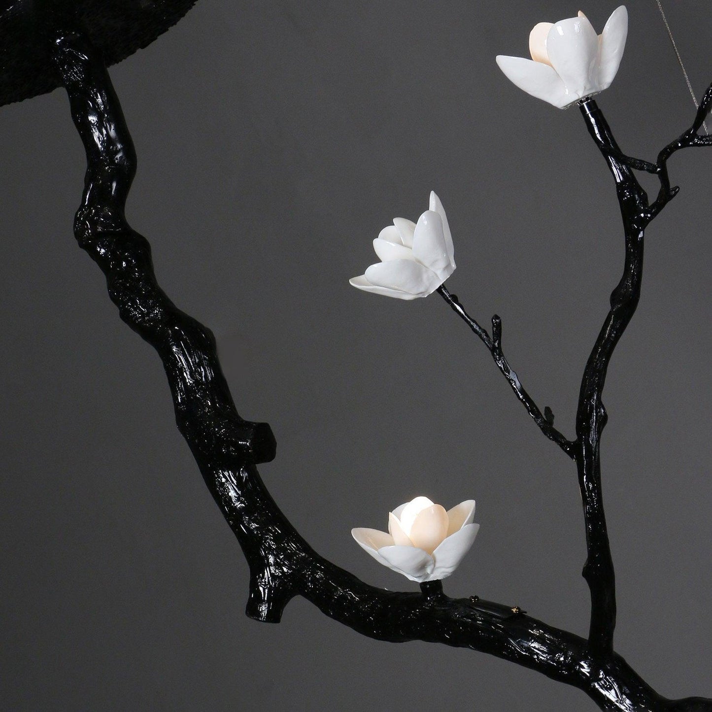 Elegant Ceramic Flower Chandelier - Adjustable Height, Soft Lighting