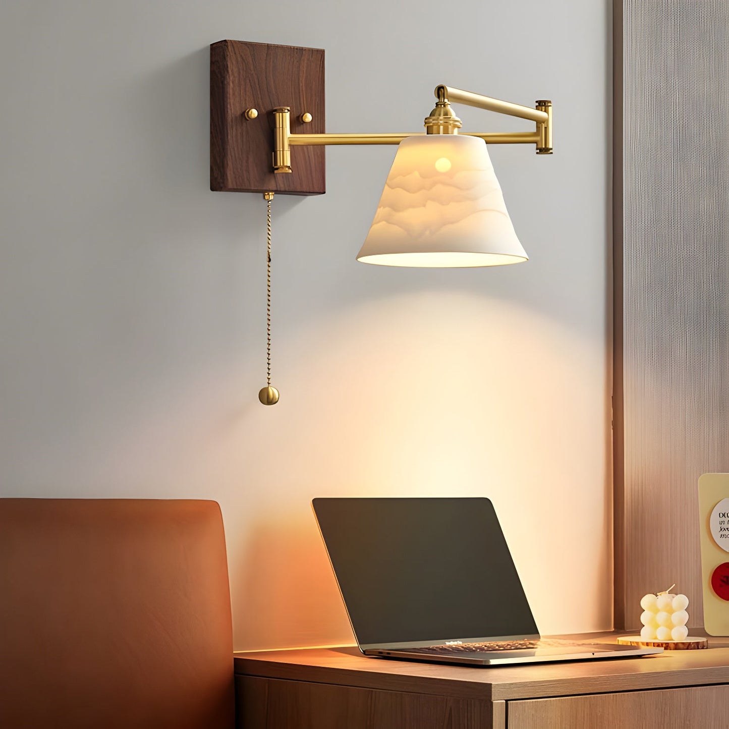 Modern Ceramic Geometry Wall Lamp with Adjustable Brightness & Unique