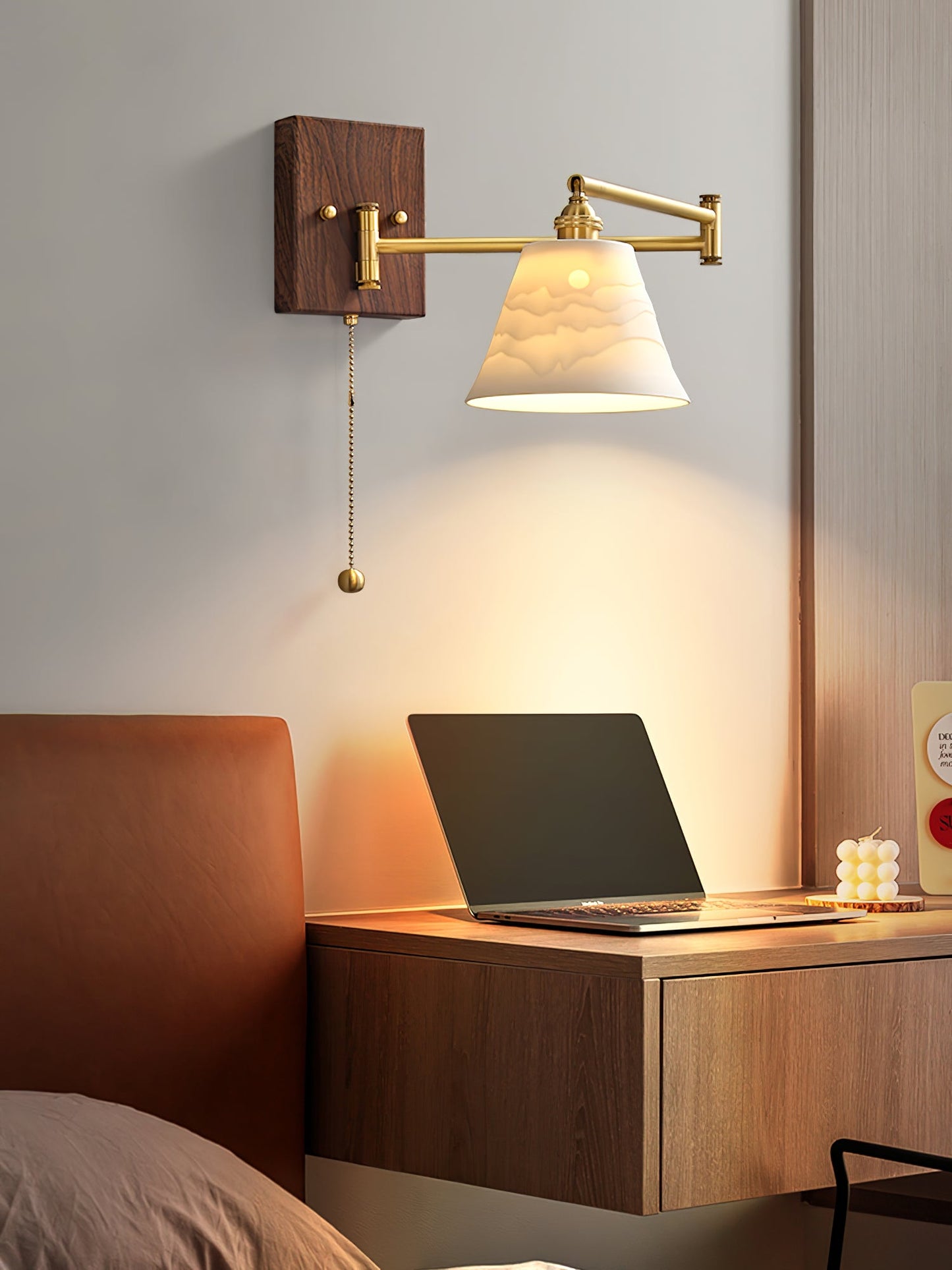 Modern Ceramic Geometry Wall Lamp with Adjustable Brightness & Unique