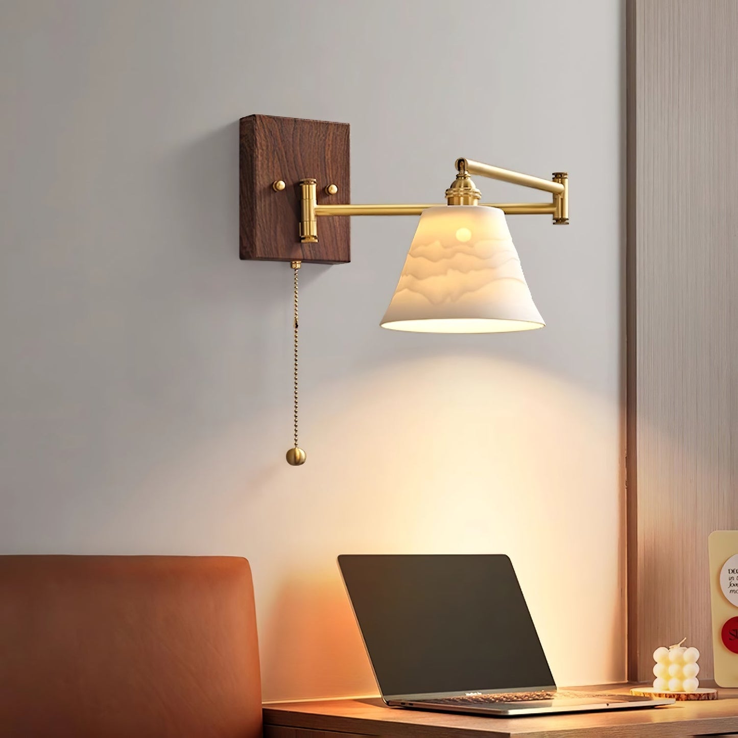 Modern Ceramic Geometry Wall Lamp with Adjustable Brightness & Unique
