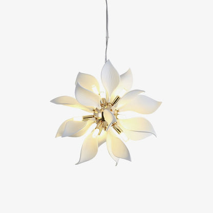 Ceramic Petals Blooming Chandelier - Elegant Design, LED Compatible