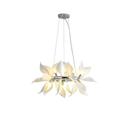 Ceramic Petals Blooming Chandelier - Elegant Design, LED Compatible