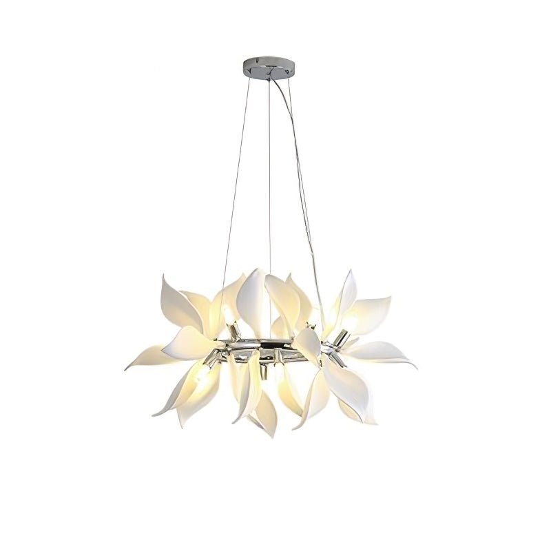 Ceramic Petals Blooming Chandelier - Elegant Design, LED Compatible
