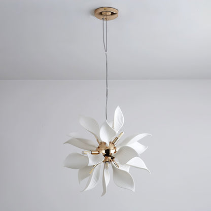 Ceramic Petals Blooming Chandelier - Elegant Design, LED Compatible