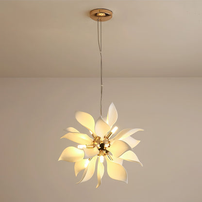 Ceramic Petals Blooming Chandelier - Elegant Design, LED Compatible