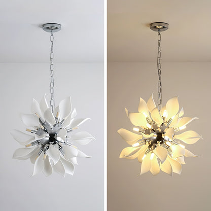 Ceramic Petals Blooming Chandelier - Elegant Design, LED Compatible