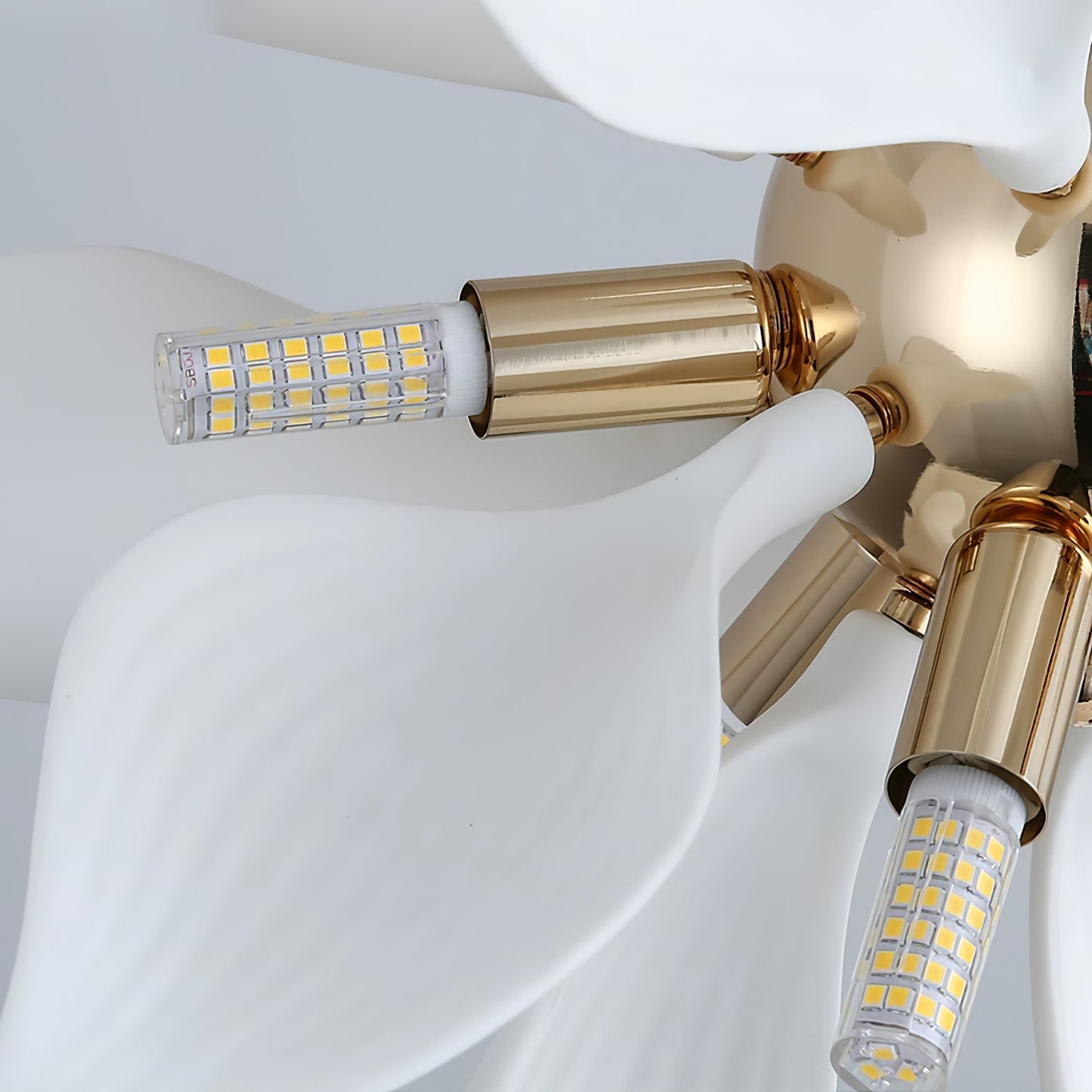 Ceramic Petals Blooming Chandelier - Elegant Design, LED Compatible