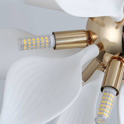 Ceramic Petals Blooming Chandelier - Elegant Design, LED Compatible