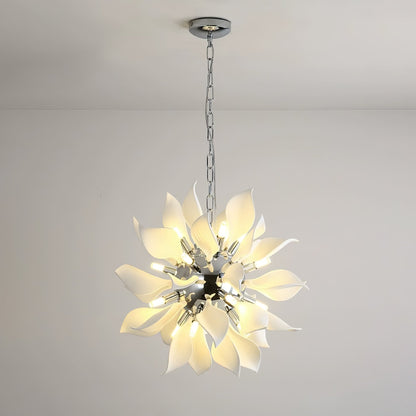 Ceramic Petals Blooming Chandelier - Elegant Design, LED Compatible