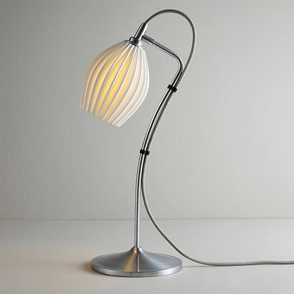 Ceramic Ribbed Table Lamp - Adjustable Brightness & Modern Design