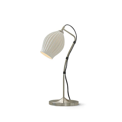 Ceramic Ribbed Table Lamp - Adjustable Brightness & Modern Design