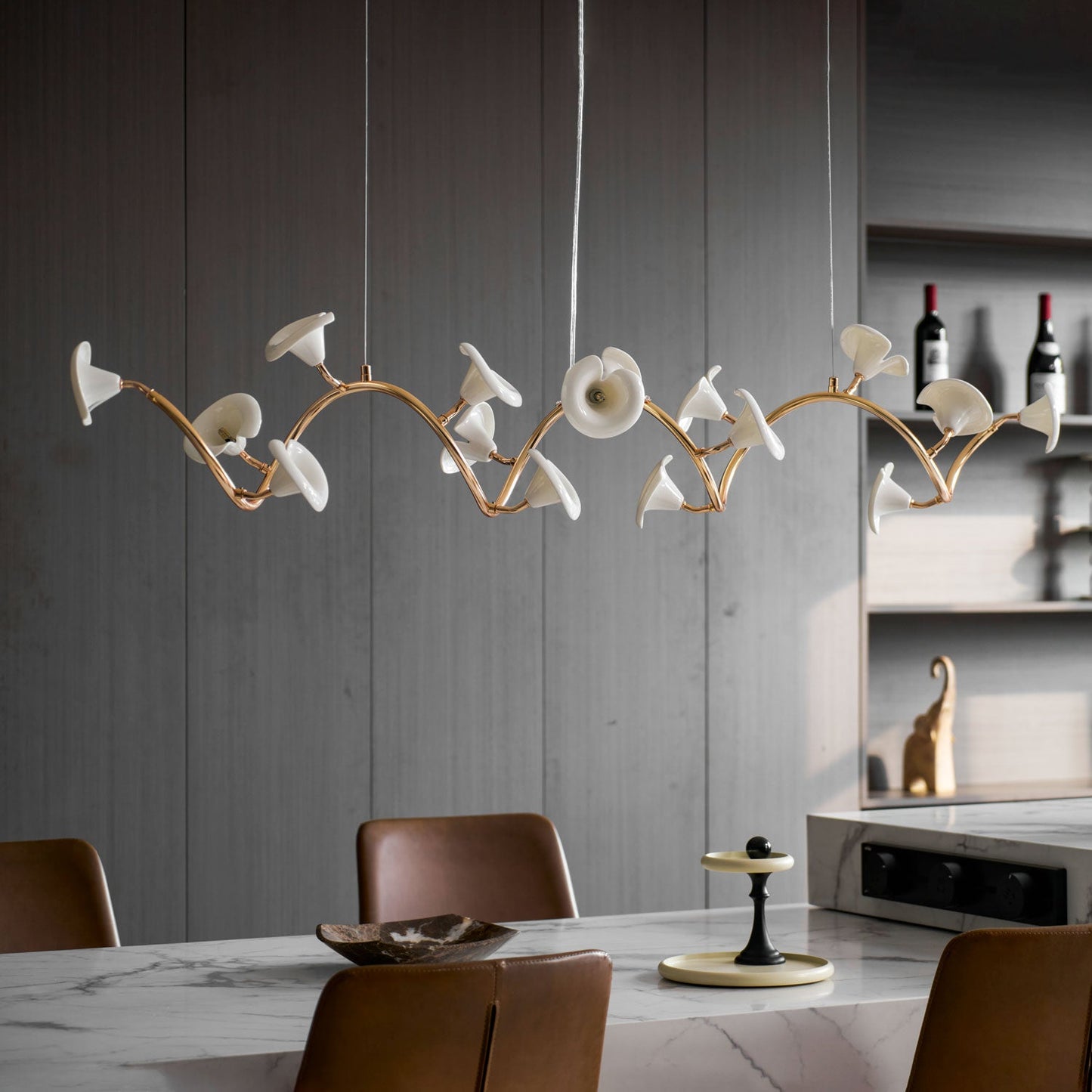 Cerisium Blossom Chandelier - Elegant Design with Adjustable Height &