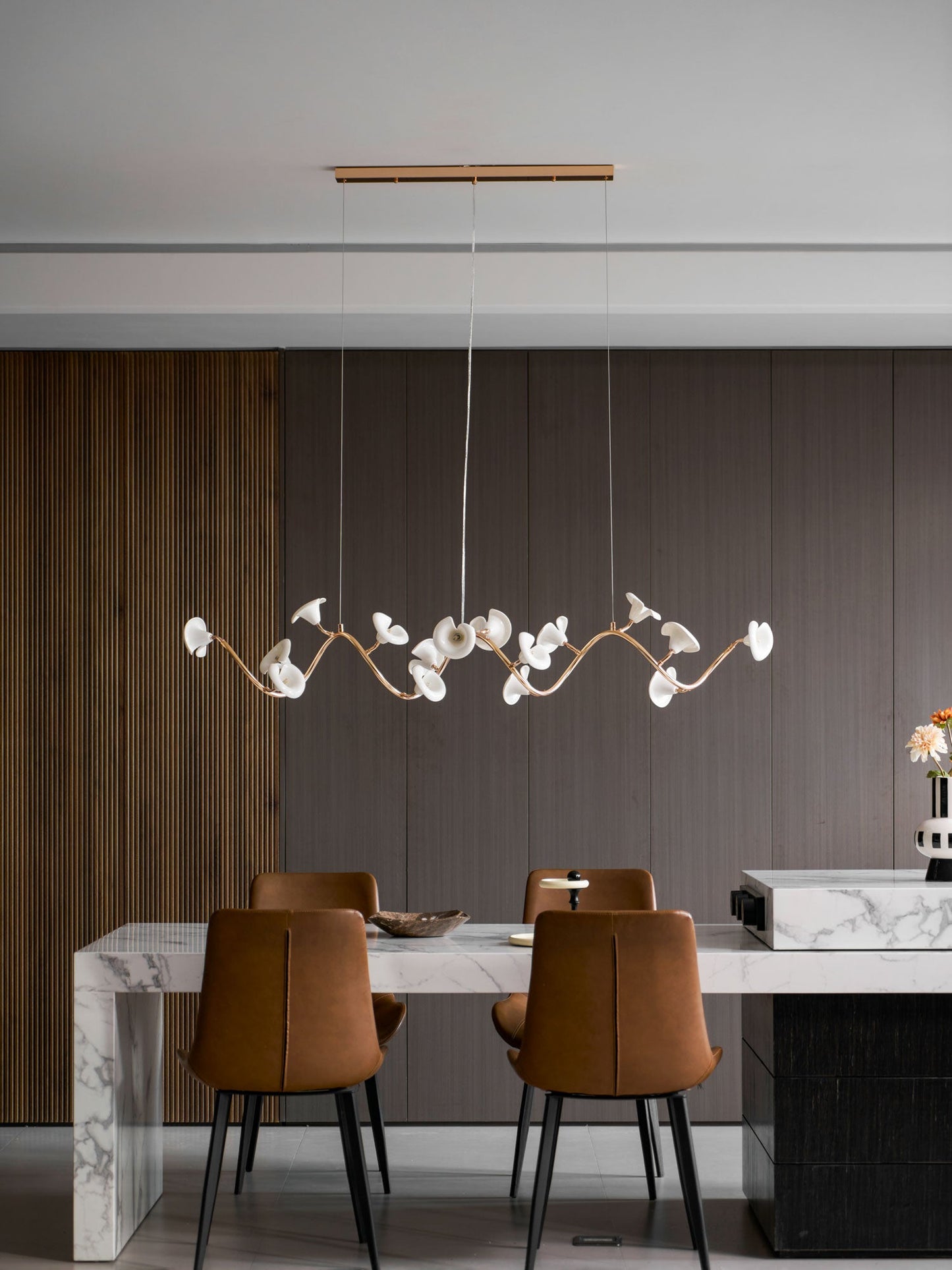 Cerisium Blossom Chandelier - Elegant Design with Adjustable Height &