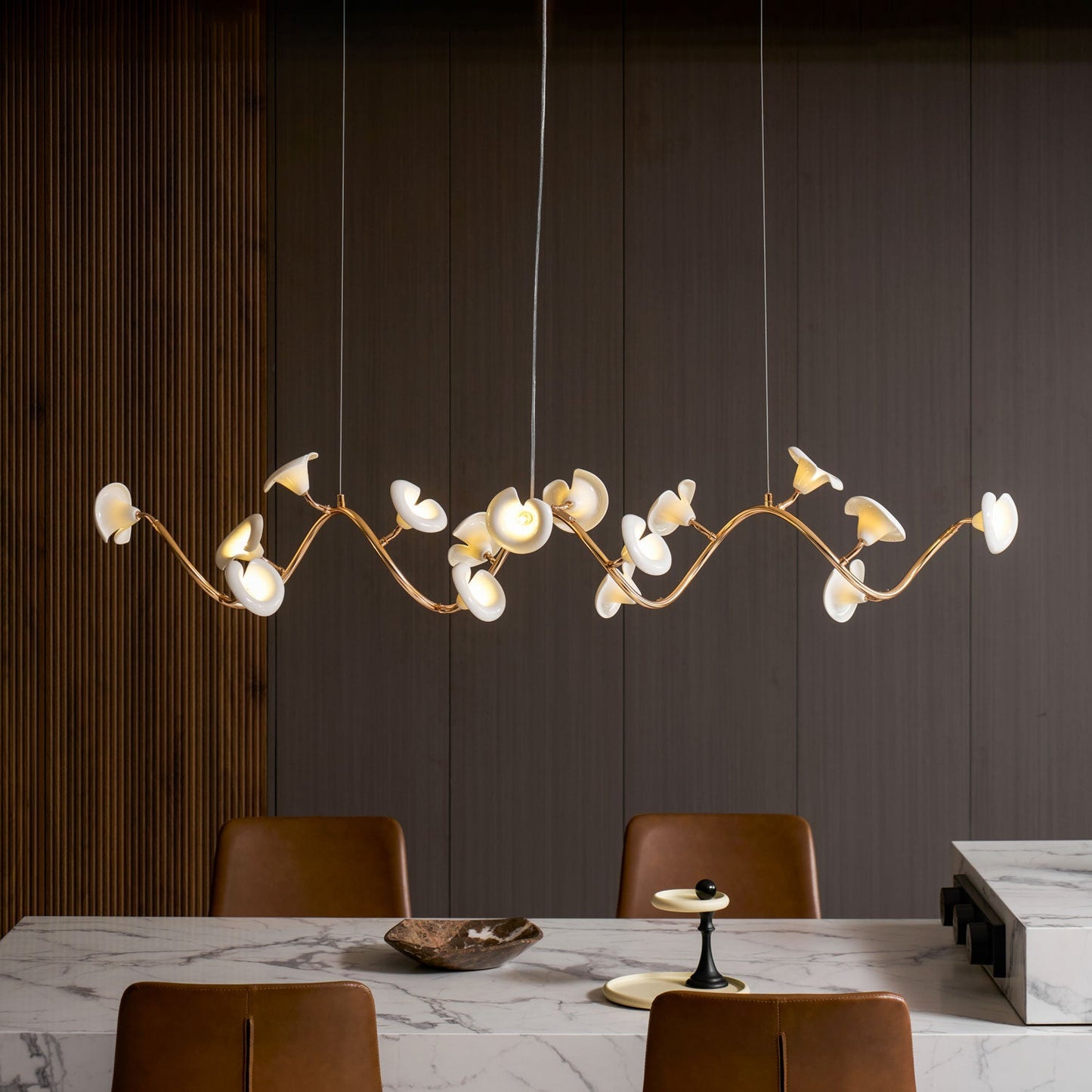 Cerisium Blossom Chandelier - Elegant Design with Adjustable Height &