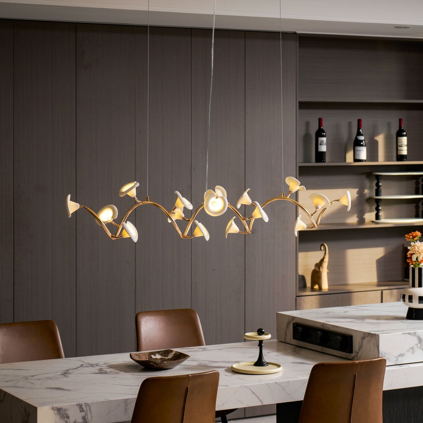 Cerisium Blossom Chandelier - Elegant Design with Adjustable Height &